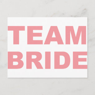 Team Bride Wedding Hen Party Briefkaart