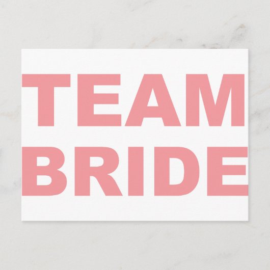Team Bride Wedding Hen Party Briefkaart (Voorkant)