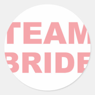 Team Bride Wedding Hen Party Ronde Sticker