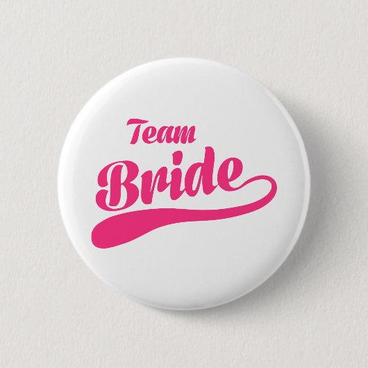 Team Bride Wedding Ronde Button 5,7 Cm (Voorkant)
