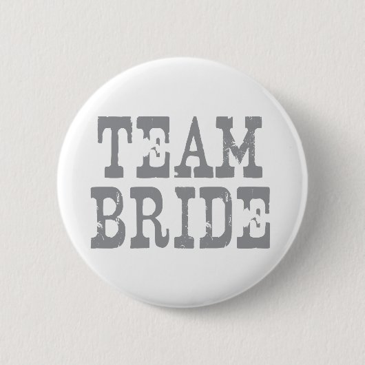Team Bride Western Gray Ronde Button 5,7 Cm (Voorkant)