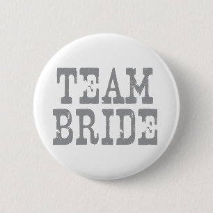 Team Bride Western Gray Ronde Button 5,7 Cm