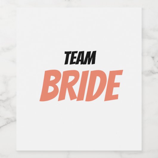 Team Bride Wijn Etiket (Enkel label)