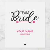 Team Bride Wine Etiket (Enkel label)