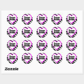 Team Bride Zebra Stripes Ronde Sticker (Vel)