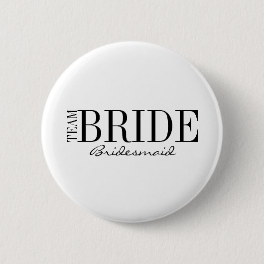 Team Bridesmaid Bridal Party Button (Voorkant)