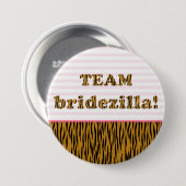 Team Bridezilla | Tigerprint Pinback-Button Ronde Button 7,6 Cm (Voorkant /achterkant)