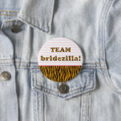 Team Bridezilla | Tigerprint Pinback-Button Ronde Button 7,6 Cm (In situ)
