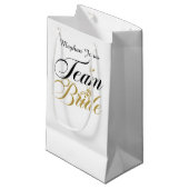 Team Brids aanpasbare bruiloft partij Klein Cadeauzakje (Voorkant Gekanteld)