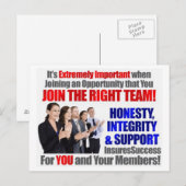 Team Briefkaart 'Rechts meedoen' (Voorkant / Achterkant)