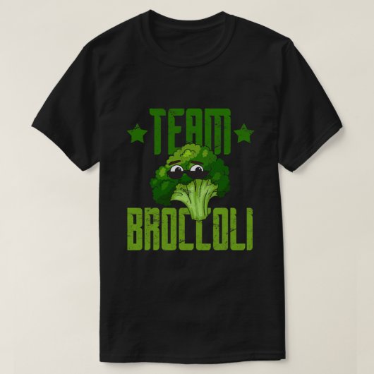 Team Broccoli Cool Broc met Shades Go Vegan T-shirt (Design voorkant)