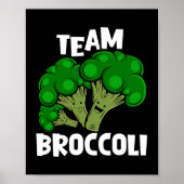 Team Broccoli Vegan Vegetarian Vegetable Lover Poster (Voorkant)