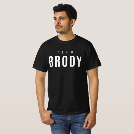 Team Brody Persoonlijke naam T-shirt (Voorkant volledig)