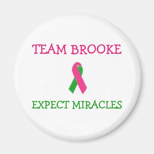 Team Brooke Ribbon Magnet (Voorkant)