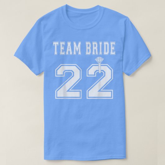 Team Bruid 2022 Bruiloftsshower Matching T-shirt (Design voorkant)