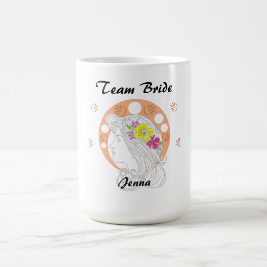 Team Bruid | Aanpasbare handschets Koffiemok (Center)