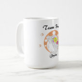 Team Bruid | Aanpasbare handschets Koffiemok (Voorkant links)