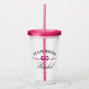 Team Bruid Accessoire · Persoonlijk Cadeau Bruidsm Acryl Drinkbeker