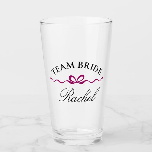 Team Bruid Accessoire · Persoonlijk Cadeau Bruidsm Glas (Voorkant)