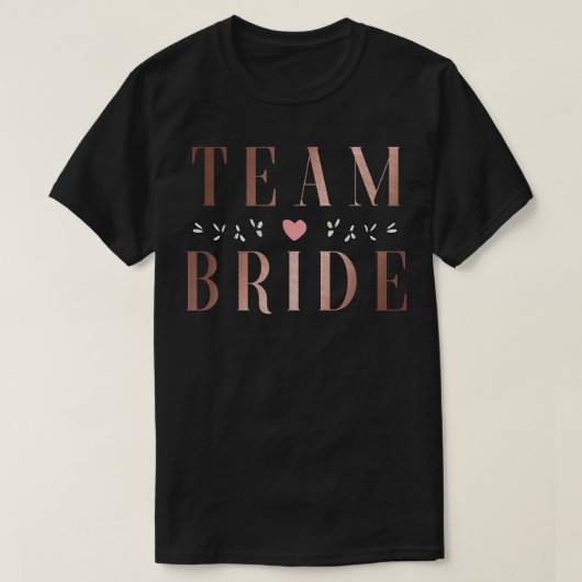 Team Bruid Bachelor Bruidsjurk Bruiloft Feest Vier T-shirt (Design voorkant)