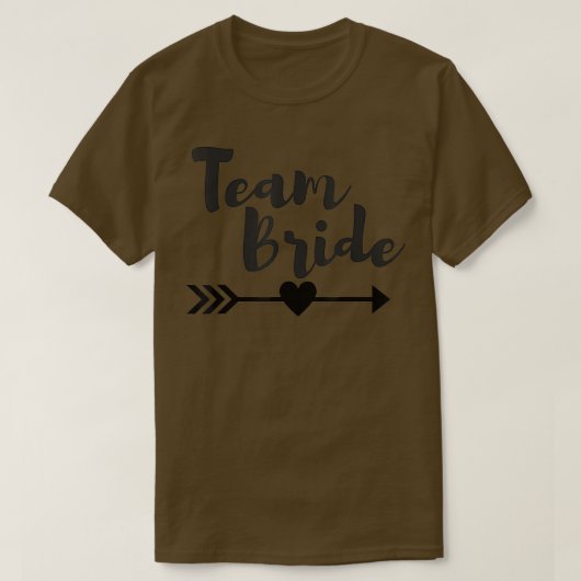 Team Bruid Bachelorette Feest Huwelijk T-shirt (Design voorkant)