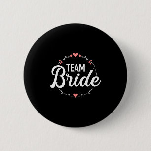 Team Bruid Bachelorette Feest  Ronde Button 5,7 Cm