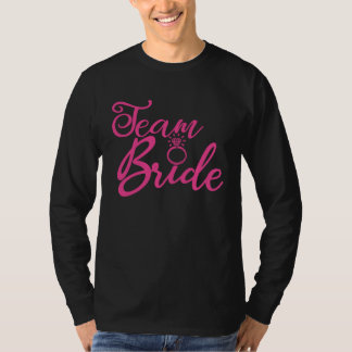 Team Bruid Bachelorette Feest Roze Trouw Groep M T-shirt