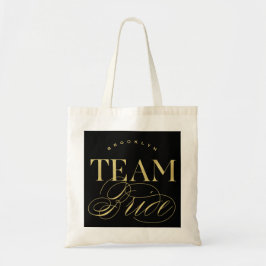 Team Bruid Bachelorette Party Aangepaste Naam Canv Tote Bag