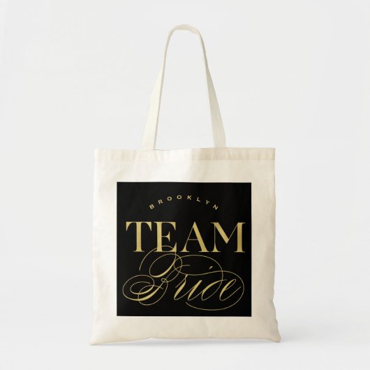 Team Bruid Bachelorette Party Aangepaste Naam Canv Tote Bag (Voorkant)