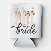 Team Bruid Bachelorette Party Bruiloft Bruidsmeisj Blikjeskoeler (Voorkant)