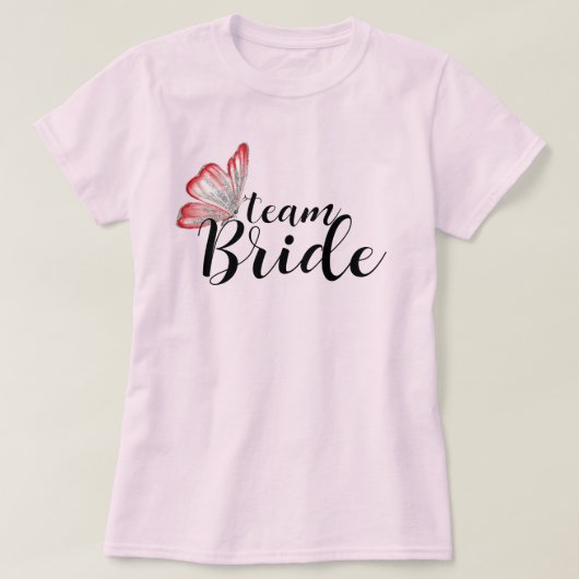 Team Bruid Bachelorette Party T-shirt (Design voorkant)