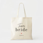 Team Bruid Bewerkbare Kleur Bruiloftsfeest Boodsch Tote Bag (Voorkant)