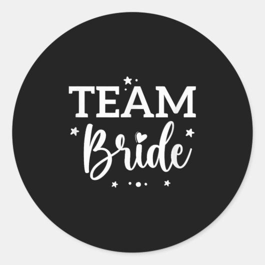 Team Bruid Bloem Bachelorette Bruiloft Bruid Ronde Sticker (Voorkant)