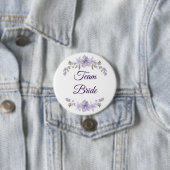 Team Bruid Bloem Knop | Trouwfeest Favor Ronde Button 7,6 Cm (In situ)