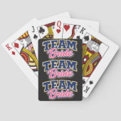 Team Bruid Bold Trouwfeest Pokerkaarten (Achterkant)