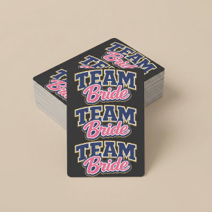Team Bruid Bold Trouwfeest Pokerkaarten