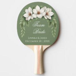 Team Bruid Bruidegom Magnolia Winter Wedding Pine Tafeltennisbatje