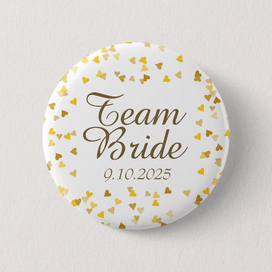 Team Bruid / Bruidegom Ronde Button 5,7 Cm (Voorkant)