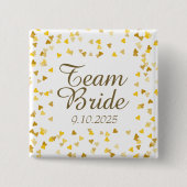 Team Bruid / Bruidegom Vierkante Button 5,1 Cm (Voorkant)