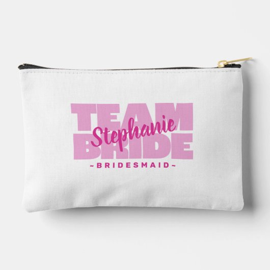 Team bruid bruids partij naam bruidsmeisje roze ca etui (Achterkant)