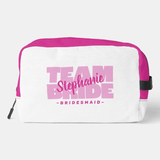 Team Bruid Bruids Party Naam Bruidsmeisje Gift Pin Toilettasje (Achterkant)