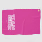 Team Bruid Bruidsmeisje Fun Golfer Sport Roze Chic Golfhanddoek (Horizontaal)