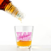 Team Bruid Bruidsmeisje Naam Bruidsjonker Roze Fav Shot Glas