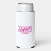 Team bruid bruidsmeisje naam bruiloft partij schat seltzer blikjeskoeler (Seltzer Achterkant)