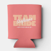 Team Bruid Bruidsmeisje Naam Trouwdag Aangepaste P Blikjeskoeler (Achterkant)