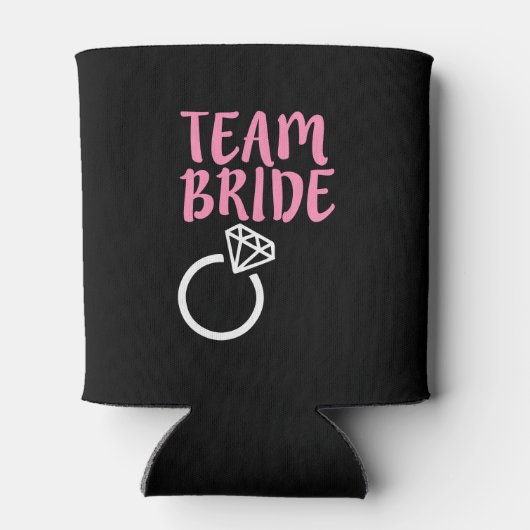 Team bruid bruidsmeisje trouwring blikjeskoeler (Achterkant)