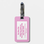 Team bruid bruidsmeisjes Bachelorette Weekend Roze Bagagelabel (Achterkant verticaal)