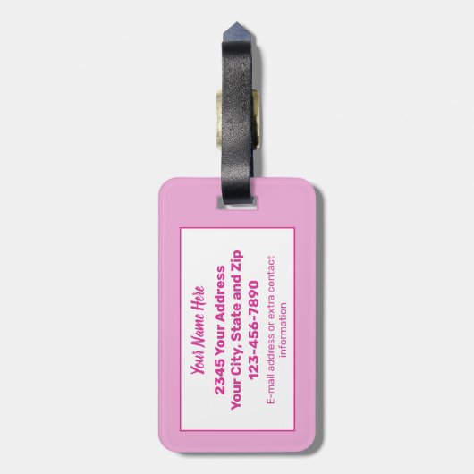 Team bruid bruidsmeisjes Bachelorette Weekend Roze Bagagelabel (Achterkant verticaal)