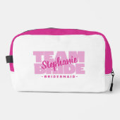 Team Bruid Bruidsmeisjes Cadeau Roze Toilettasje (Voorkant)