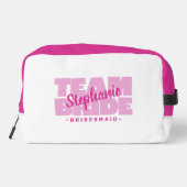 Team Bruid Bruidsmeisjes Cadeau Roze Toilettasje (Achterkant)
